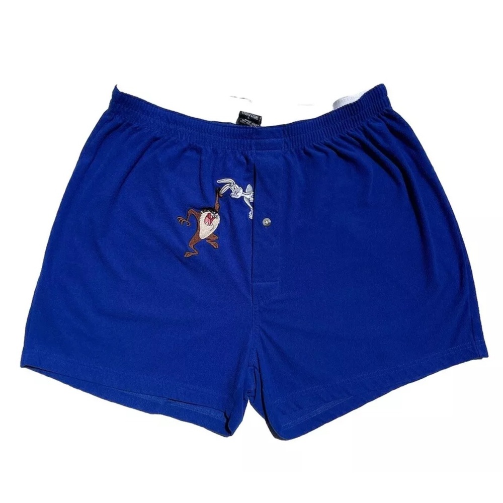 Warner Bros Bugs Bunny and Taz Tasmanian Devil Embroidered Boxer Shorts Size L